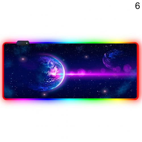 Luminous RGB LED Lights Desktop Gaming Mouse Pad Cushion Computer Accessory