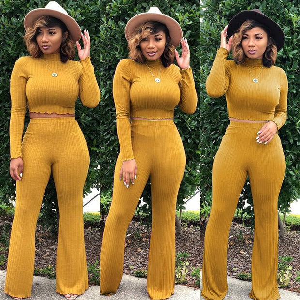 Fall Clothing 2 Piece Set Women Long Sleeve Top and Pants Set Lounge Wear Sets Womens Outfits