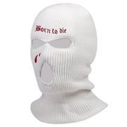 1Pc Embroidery Balaclava Face Mask 3-Hole for Cold Weather, Winter Ski Mask for Men and Women Thermal Cycling Mask Christmas Gif