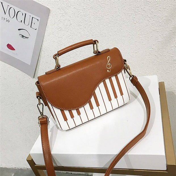 Cute Piano Pattern Shoulder Bag