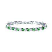 0.25ct Clear Square Tennis Bracelet for Men Women