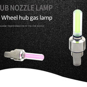 1/2Pcs Neon Lights Tire Wheel Valve Cap Light LED