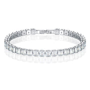 0.25ct Clear Square Tennis Bracelet for Men Women