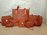 Faux leather combo 7pcs set purse for women