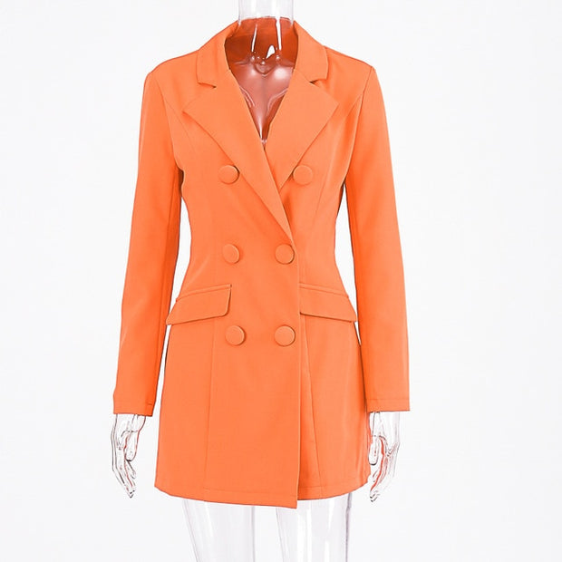 Long Sleeve Sim Blazer Dress