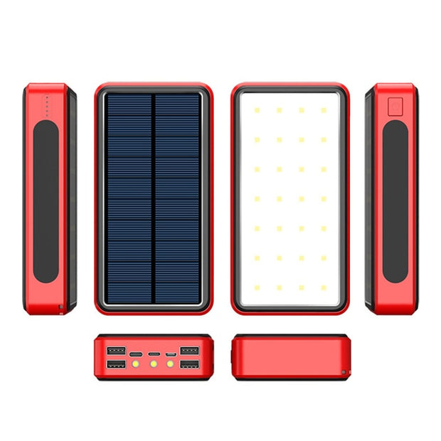 Wireles 99000mAh Solar Power Bank Capacity