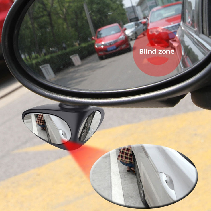 Rotatable 2 Side Car Blind Spot Convex Mirror