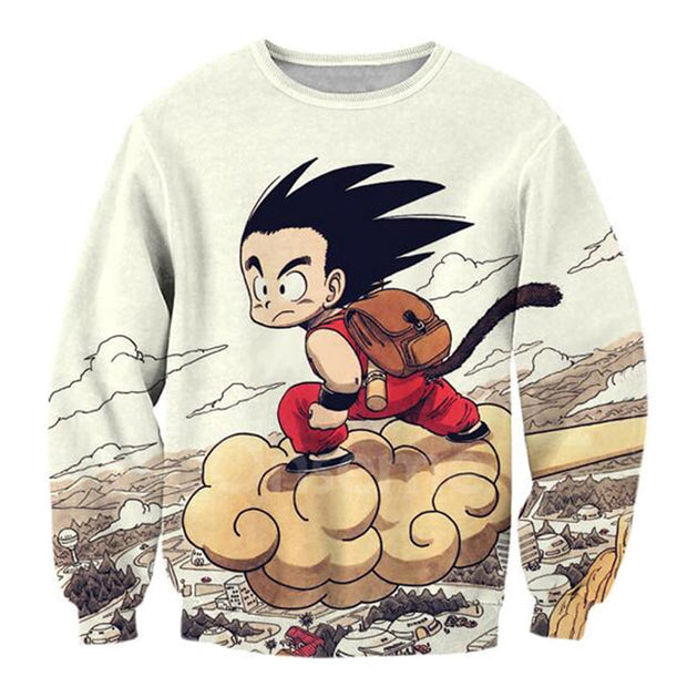 Anime Dragon Ball Sweatshirts Print Cute Kid Goku 3D Outerwear Women Men Long Sleeve  Crewneck Sportswear Coat Tops Harajuku