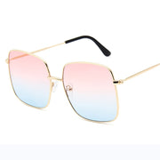 RBRARE Luxury Square Sunglasses Women Brand Designer Retro Alloy Frame Big Sun Glasses Vintage Gradient Male