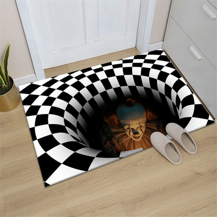 Clown Trap Visual Carpet Living Room Bedroom Floor Mat 3D