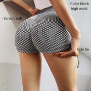 Women Seamless High Waist Yoga Shorts Scrunch Butt Booty Lift Compression Shorts Elastic Gym Workout Leggings Shorts Yoga