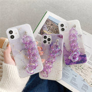 Purple Bracelet Marble Texture Phone Case for iPhone