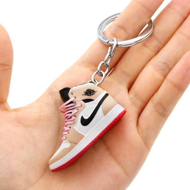 3D Mini Shoes Keychain Anime British Style Small Sneaker Keychains For Bags Small Gift Key Chain Jewelry Car Keyring Accessory