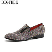 glitter coiffeur loafers men dress shoe