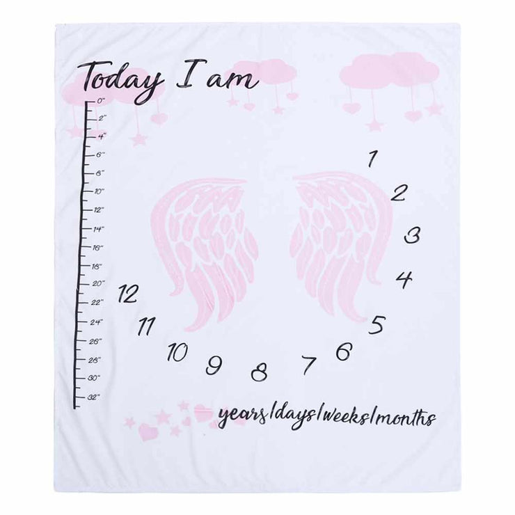 Newborn Baby Milestone Blankets Photography Blanket Bathing Towels Flower Print Soft Blanket DIY Infant Photography Props