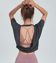 Sexy Backless Yoga Top Loose Quick Dry Tank Top