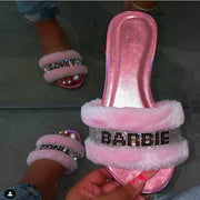 Pink Fur Slides