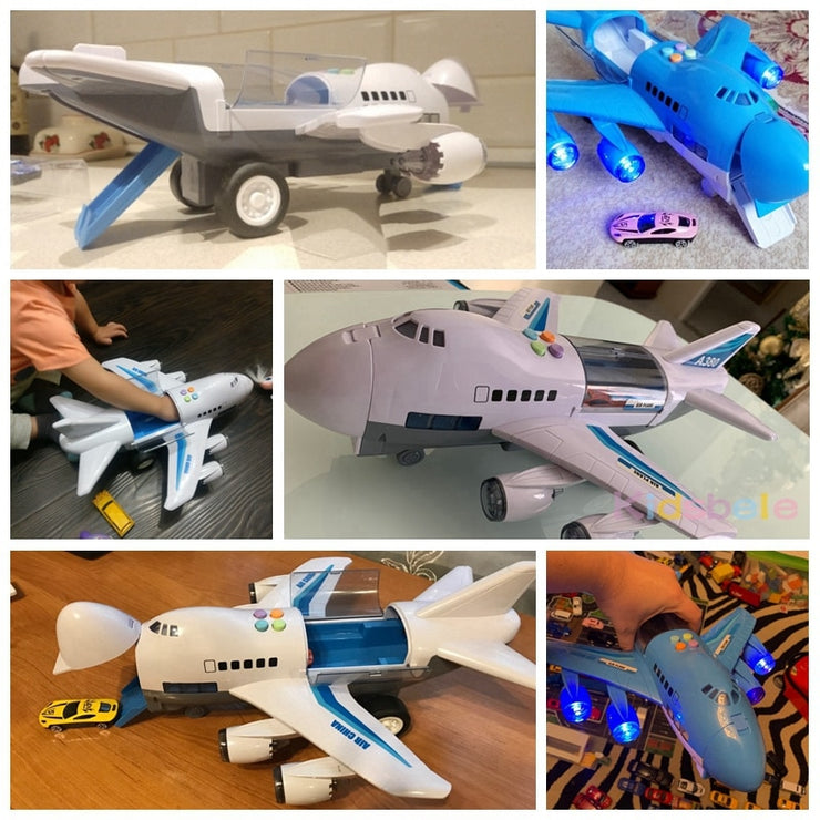 Kids Toys Simulation Track Inertia Airplane Music Stroy Light Plane Diecasts & Toy Vehicles Passenger Plane Toy Car Boys Toys