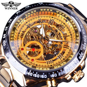 Mechanical Sport Design Golden Men's Watches