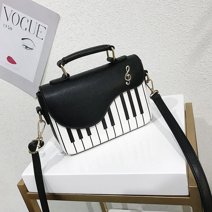 Cute Piano Pattern Shoulder Bag