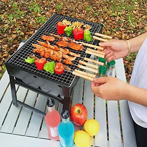 Charcoal Barbeque Grill with Kitchen Knife Set