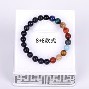 Galaxy Solar System Universe Nine Planets Natural Stone Bracelet