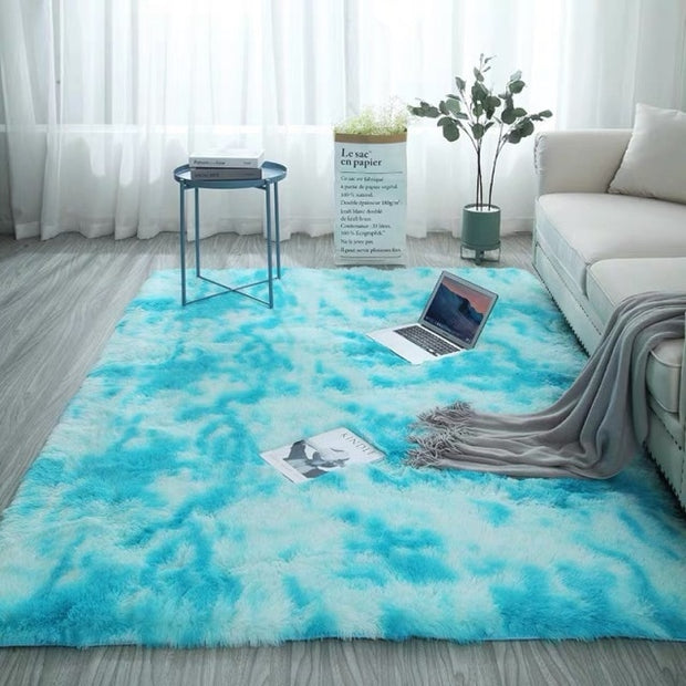 New Colorful Carpets Shaggy Carpet For Living Room Bedside Rugs Rainbow Color Soft Fluffy Plush carpet For Bedroom Home Decor