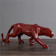 ERMAKOVA Panther Statue Geometric Style Resin Sculpture