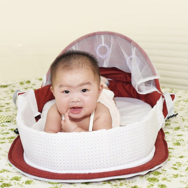 F-B New Baby Bed Travel Sun Protection Mosquito Net With Portable Bassinet Baby Foldable Breathable Infant Sleeping Basket