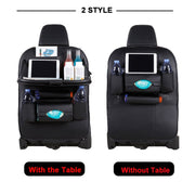 Car Seat Back Organizer Pu Leather Pad Bag Car Storage Organizer Foldable Table Tray Travel Storage Bag Auto Accessories