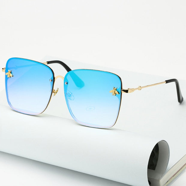 Lady Oversize Rimless Square Sunglasses