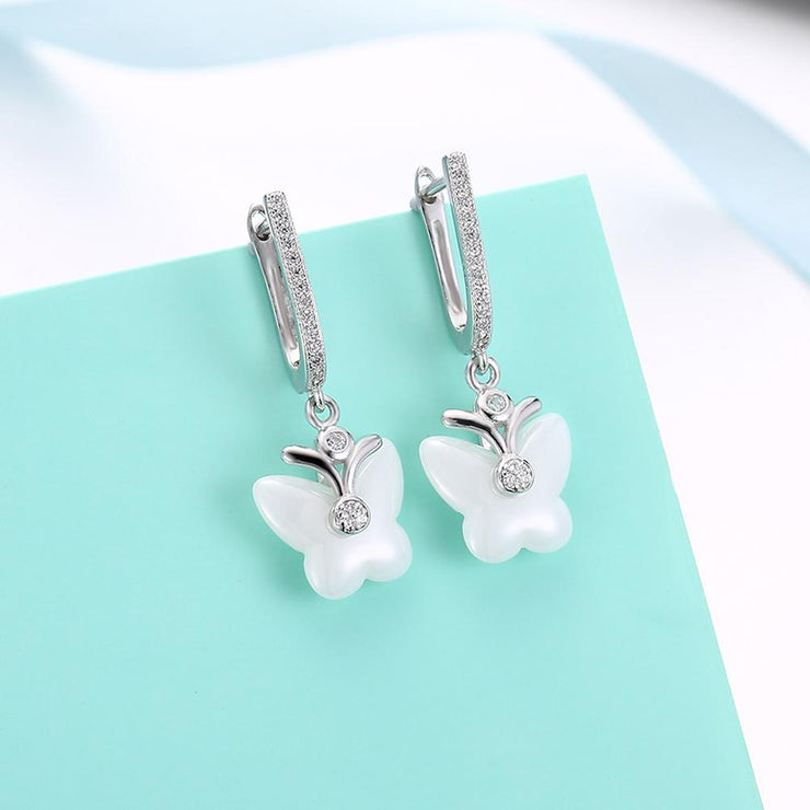 Sterling Silver Italian Ceramic Earring