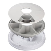 Round Timing Feeder Automatic Pet Feeder 6 Meals 6 Grids Cat Dog Electric Dry Food Dispenser 24 Hours Feed Pet Supplies 40%off