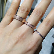 Rose Gold Color Frosted Finger Ring for Woman Man