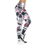 Skull Head 3D Printed Camouflage Leggings