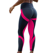 Women Fitness Running Yoga Pants Honeycomb Printed