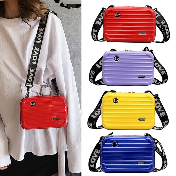 2019 Hot Personality Fashion Women Mini Suitcase Shape Crossbody Bag