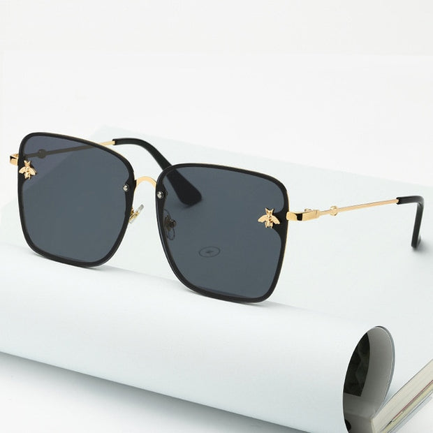 Lady Oversize Rimless Square Sunglasses