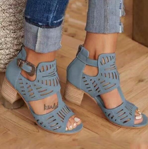 Vintage Hollow Out Sandals