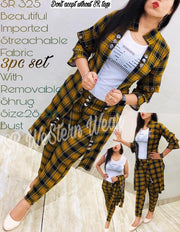 3 PIECE SET REMOVABLE SHRUG