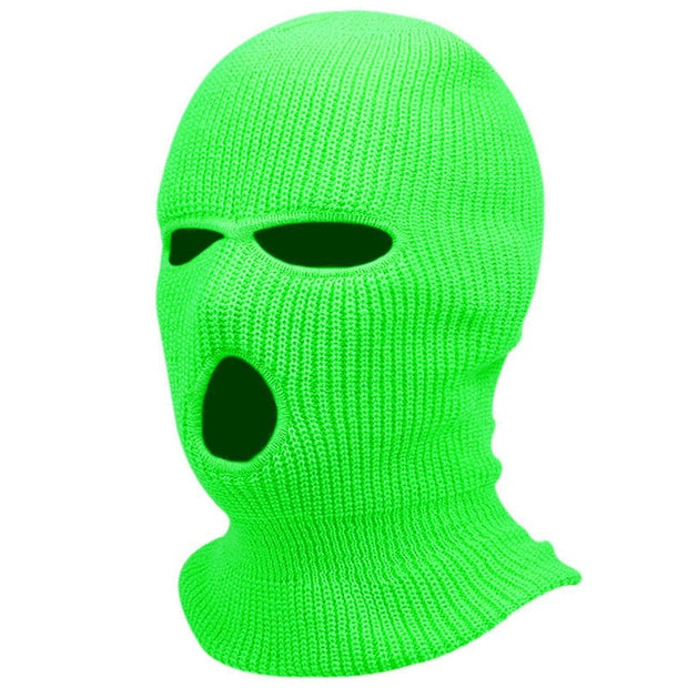 1Pc Embroidery Balaclava Face Mask 3-Hole for Cold Weather, Winter Ski Mask for Men and Women Thermal Cycling Mask Christmas Gif