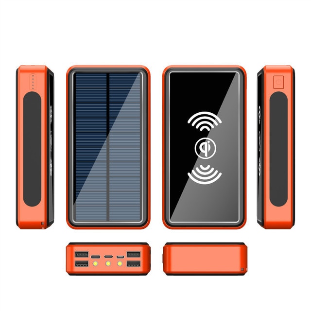 Wireles 99000mAh Solar Power Bank Capacity