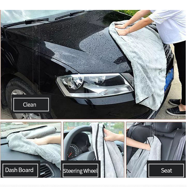 Microfiber Towel Car Wash Accessories 100X40cm Super Absorbency Car Cleaning Cloth Premium Microfiber Auto Towel One-Time Drying