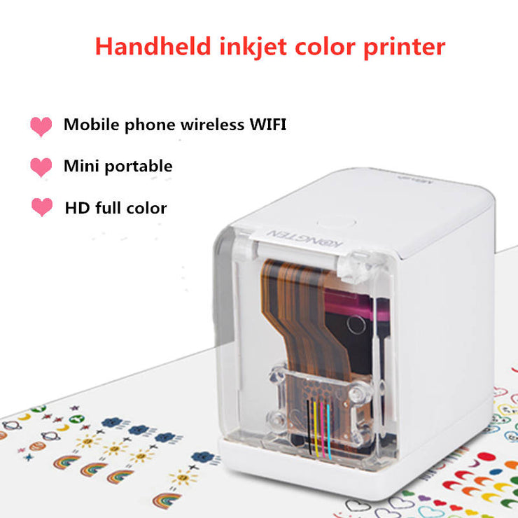 Kongten Mbrush Printer Bluetooth Mobile Color Mini Handheld Printer Portable Wifi Printers PrinCube Handheld Inkjet#R40