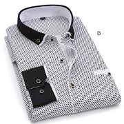 Men Fashion Casual Long Sleeved Printed shirt