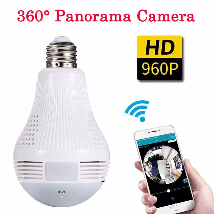 360 Degree Panoramic Wireless Light Bulb Camera