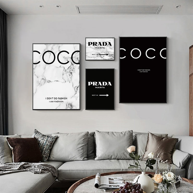 Letter Posters and Prints Modern Home Décor Canvas Painting