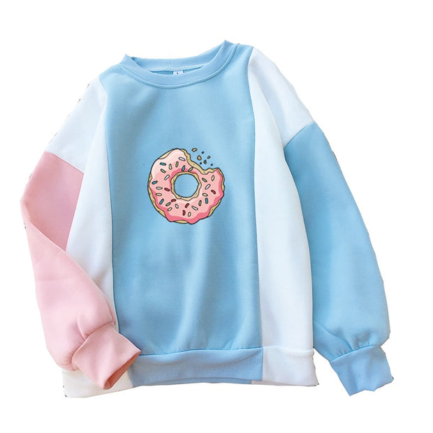 Donut Print Cute Sweater