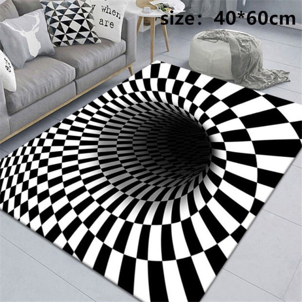 Clown Trap Visual Carpet Living Room Bedroom Floor Mat 3D