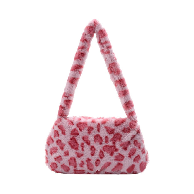 Winter Zebra Pattern Shoulder Underarm Bag